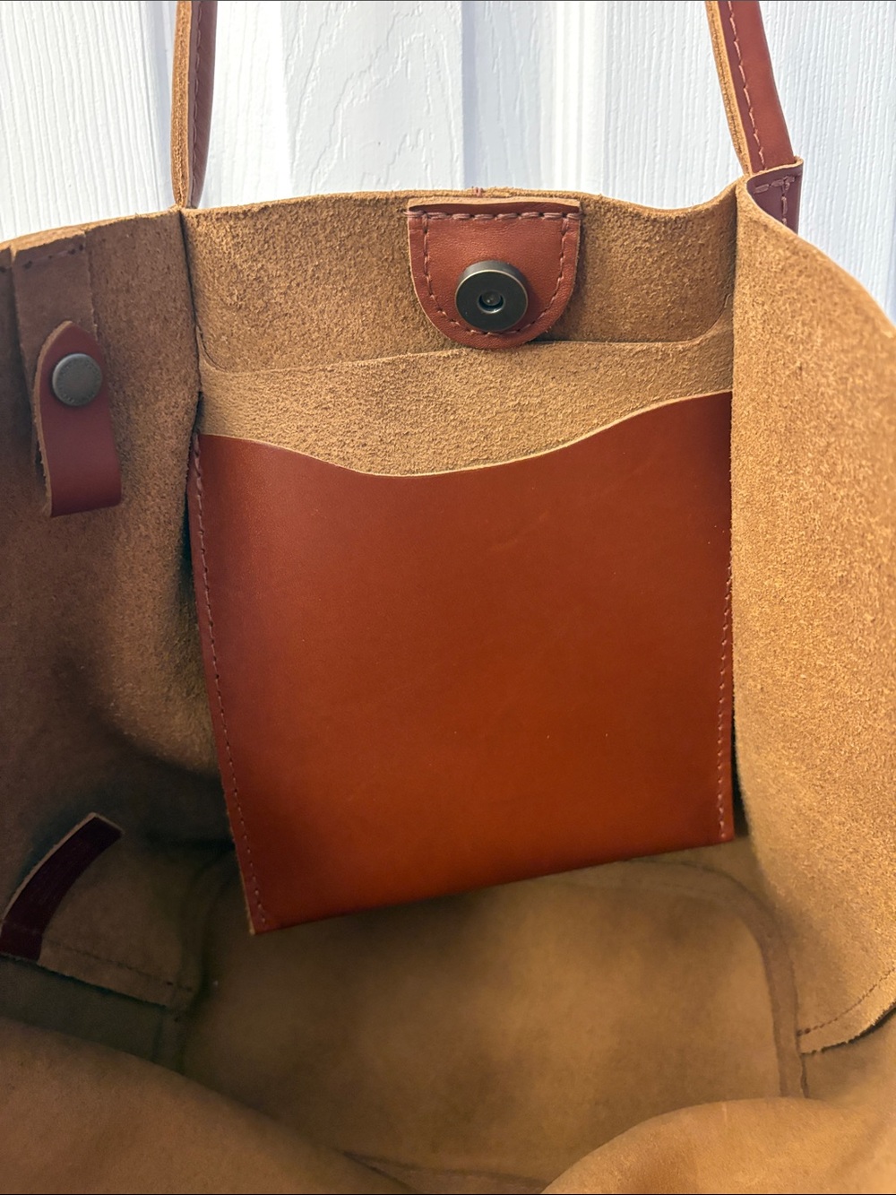 Portland Large Devon Classic Brown Leather Tote Bag. Beautiful leather. - Picture 5 of 8